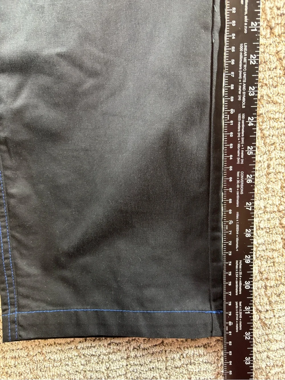 NWT True Religion Men’s Size 30 Jet Black/Pacific Blue Cargo Pants